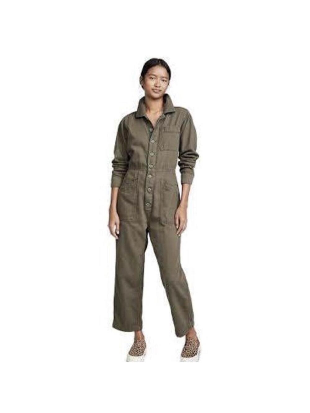 free people green goes west utility coverall